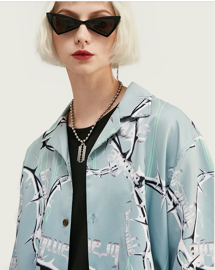 Hawaiian Digital printed men's streetwear shirt