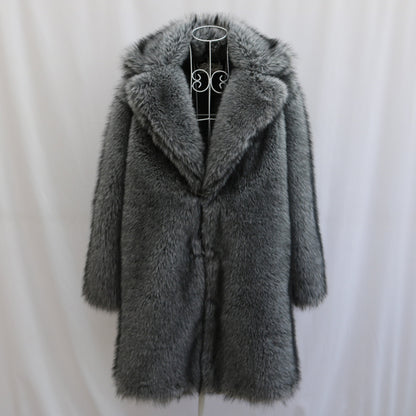 Men's  Fox Fur Long-cut Coat