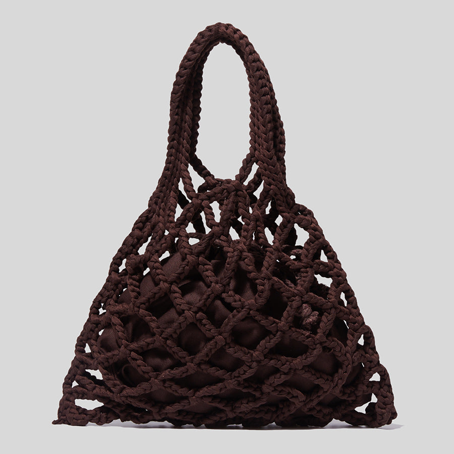 Woven Small Mesh Tote