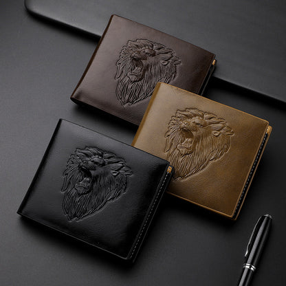 Men's Lion Embossed Wallet