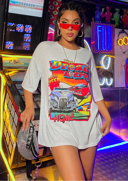 O-Neck Loose Oversized Cotton Top