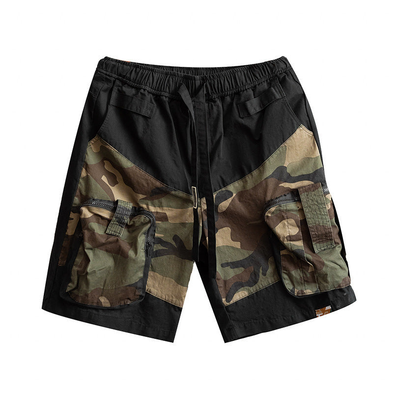 Multi Pocket Camo Cargo Shorts
