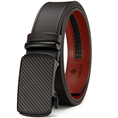 Alloy Automatic Buckle Leather Belt