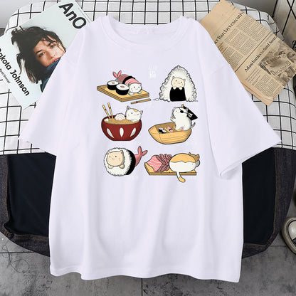 Cat Sushi Men's Cotton Tshirt