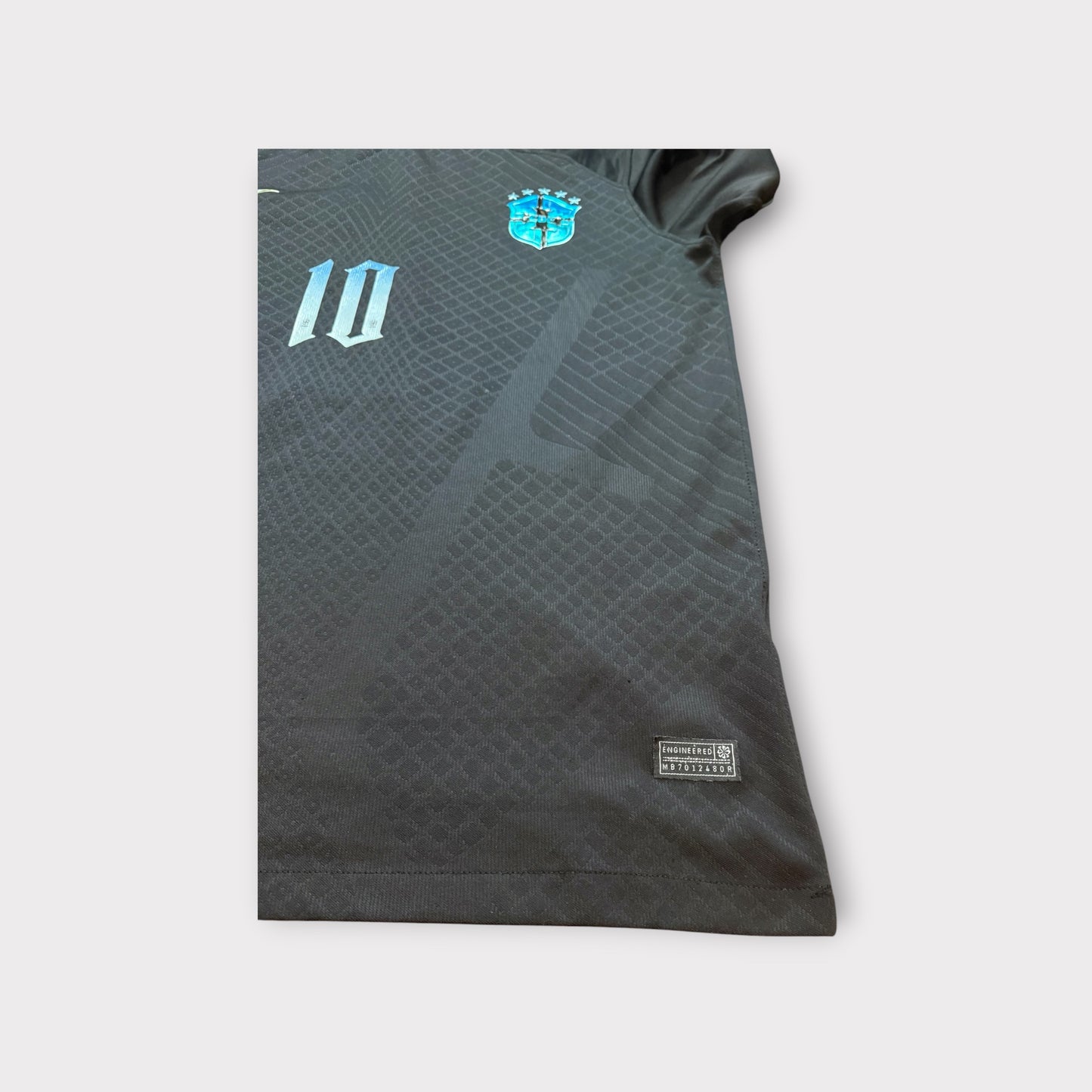 Brazil Neymar 10 Jersey Black and Blue Mens Size XL Football Soccer Shirt Preowned Nike Style
