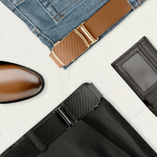 Alloy Automatic Buckle Leather Belt