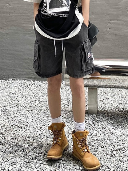 Vintage Denim Work Shorts