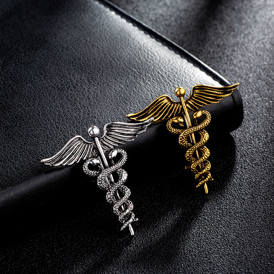 Vintage angel wings brooch