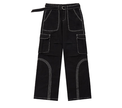 Buckle Straight Pants