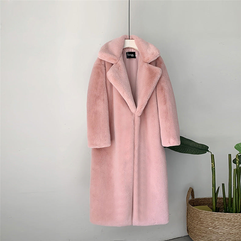 Thick long fur coat