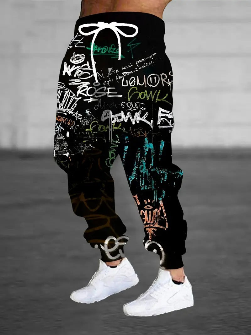 Digital Print Mens Casual Sweatpants
