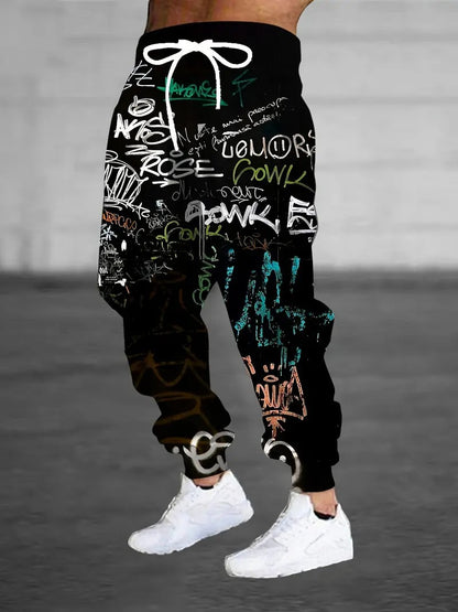 Digital Print Mens Casual Sweatpants