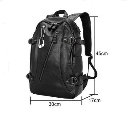 Leather Charging Backpack