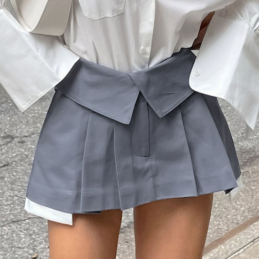 Preppy Short Pleated Skirt
