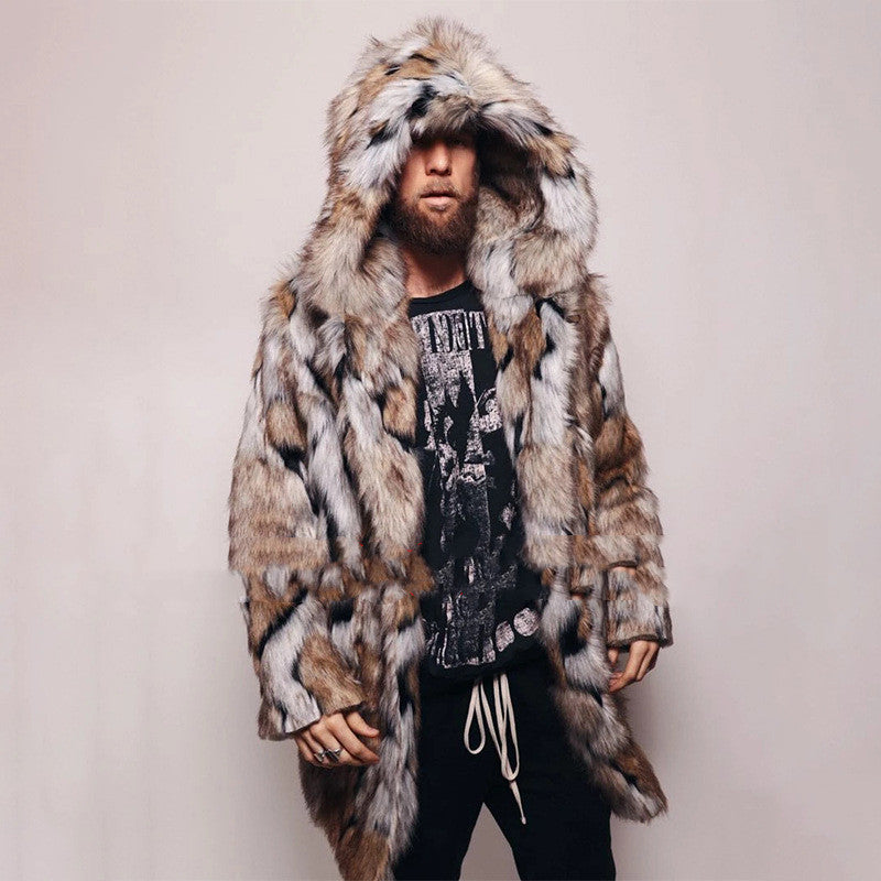 Men's Long Fur Coat