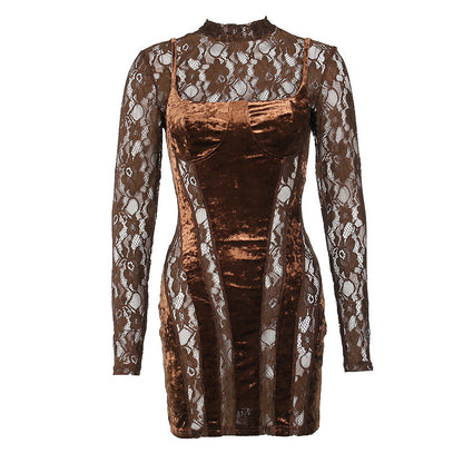 Diamondmax Velvet Winter Dress