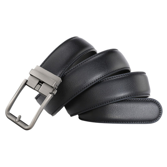 Leather Automatic Buckle Simple Hollow Belt