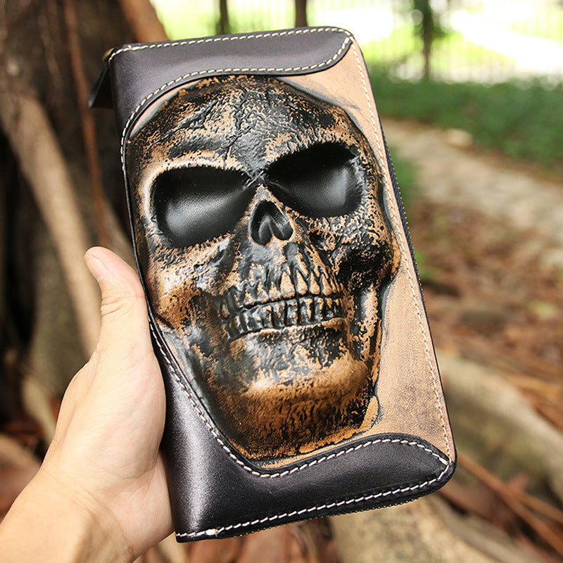 Skull Cowhide Wallet