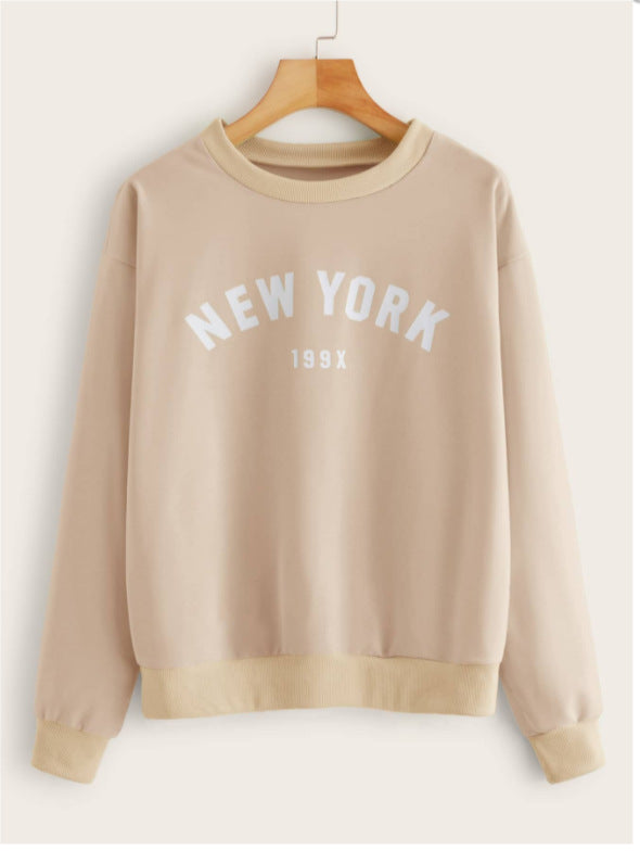 Vintage Letter Printed Women's Sweatshirt