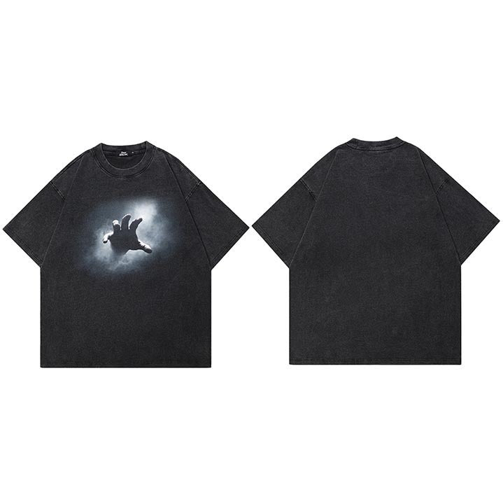 Noir Oversize Streetwear T-Shirt