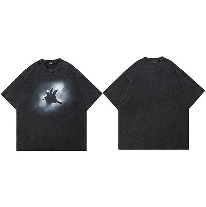 Noir Oversize Streetwear T-Shirt