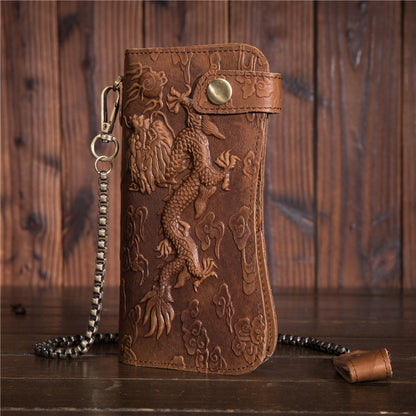 Dragon Grain Vintage Leather Wallet