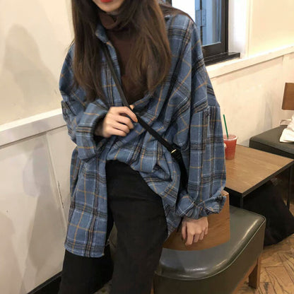 Lapel Long Sleeve Blouse