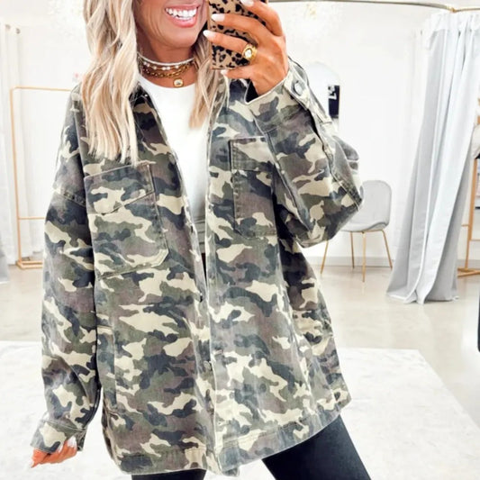 Camo Chest Pockets Jacket
