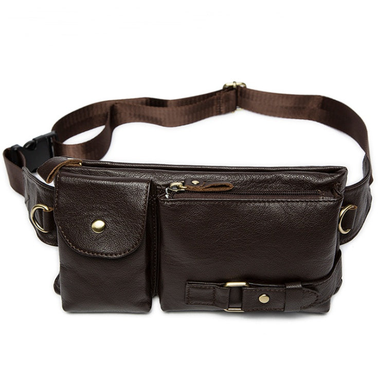 Men's Waist Leather Crossbody Bag