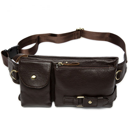Men's Waist Leather Crossbody Bag