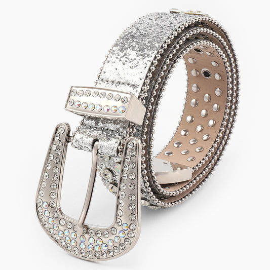 Versatile Edge Beads New Rhinestone Women's Belt