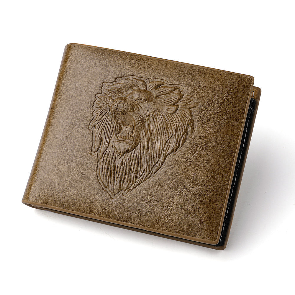 Men's Lion Embossed Wallet
