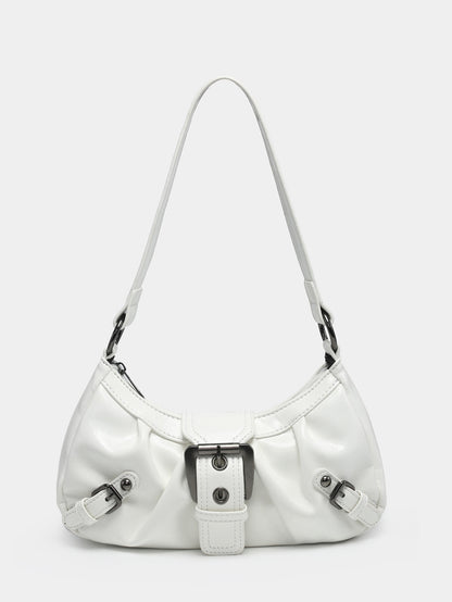 Vintage Two-tone Leather Shoulder Bag