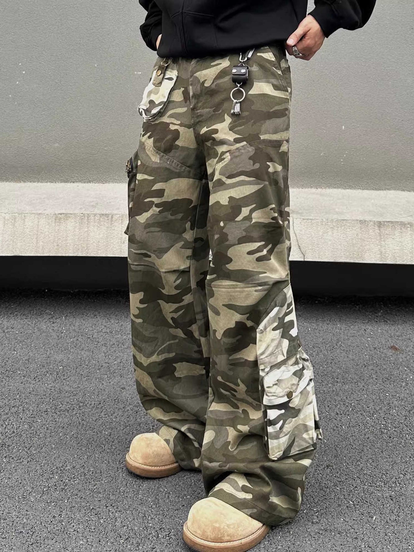 Camouflage Retro Straight Casual Pants