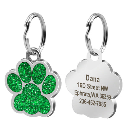 Footprint pet tag