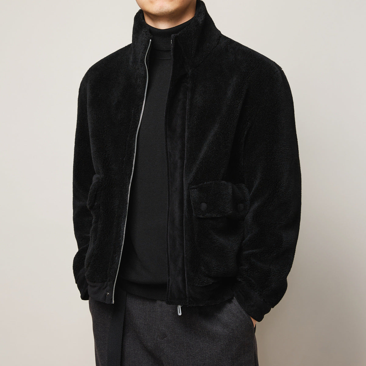 Men's Winter Faux Lamb Warm Thick Jacket