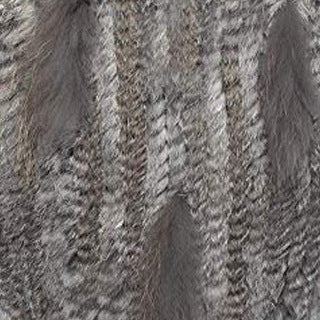 Rabbit Fur Woven Triangle Shawl