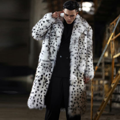 Men's Fox Fur Long Coat