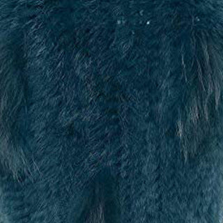 Rabbit Fur Woven Triangle Shawl