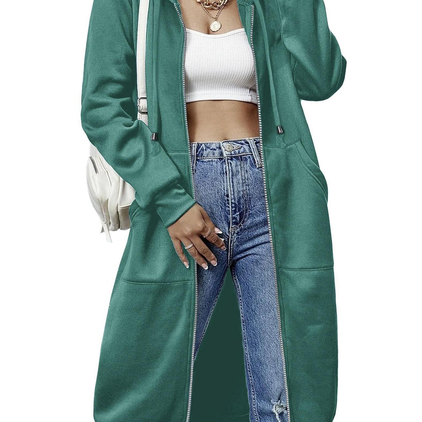 Women'S Casual Long Hoodie Sweatshirt