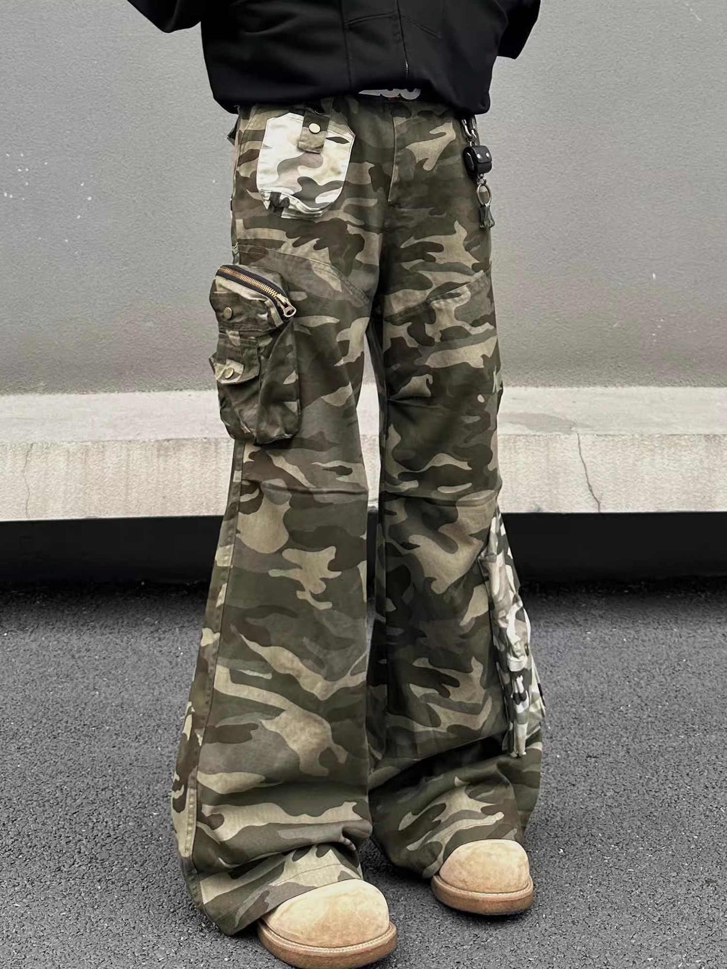 Camouflage Retro Straight Casual Pants
