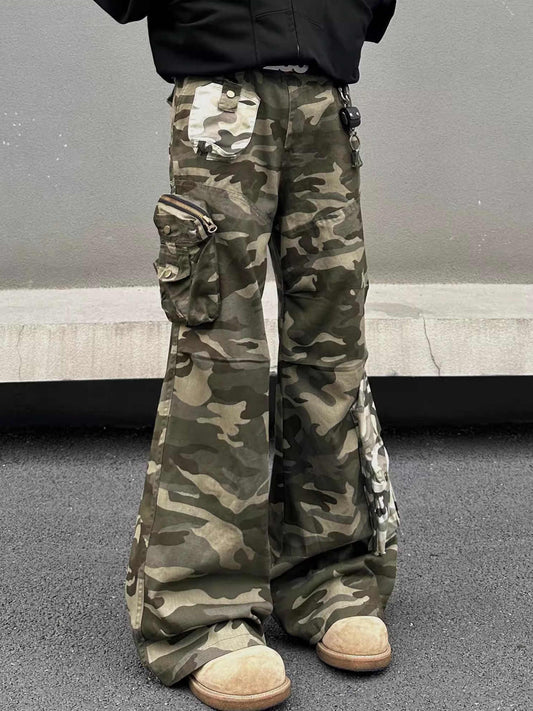 Camouflage Retro Straight Casual Pants