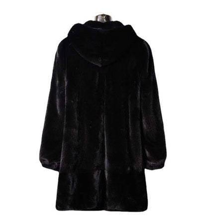 Fur Hooded Casual Coat