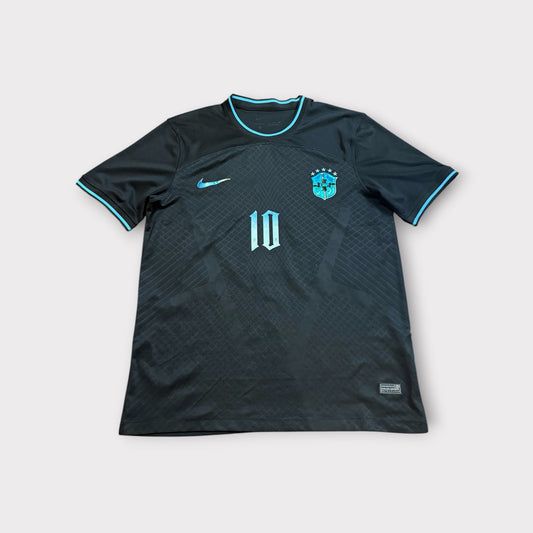 Brazil Neymar 10 Jersey Black and Blue Mens Size XL Football Soccer Shirt Preowned Nike Style