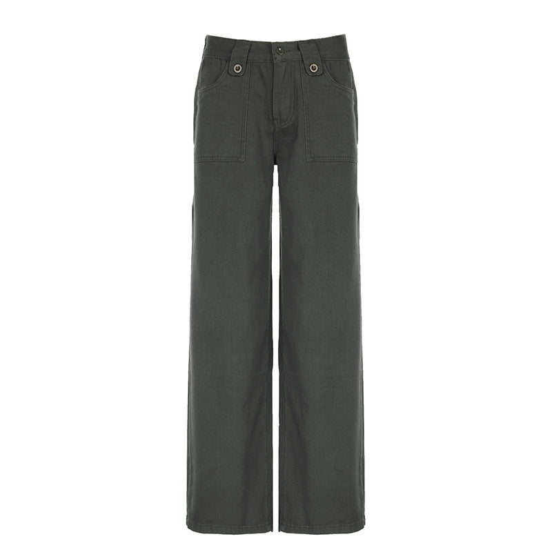 Army Straight-leg Pants Women