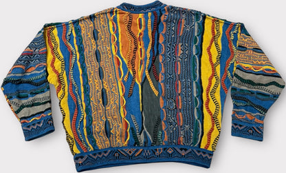 Vintage Coogi "Blues" 3D Knit Sweater – 90s Australian Classic