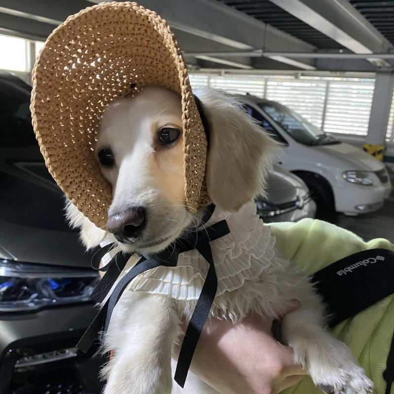 Pet Hat Lace Sun Protection