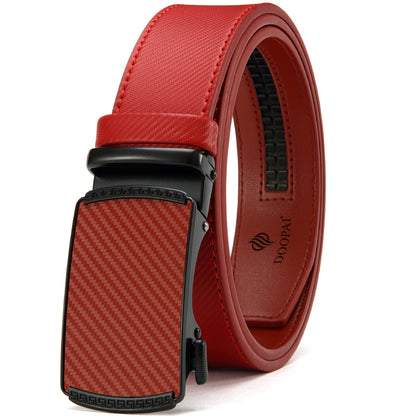 Alloy Automatic Buckle Leather Belt