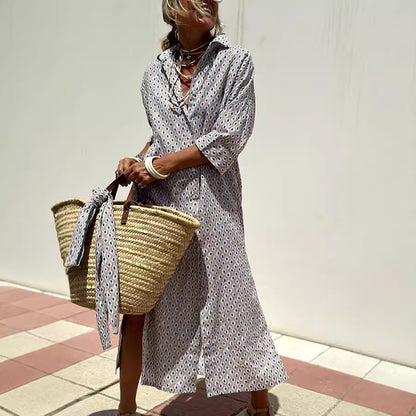 Striped Shirt With Belt Dress