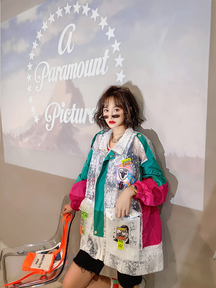 Western Style Lace Stitching Thin Cardigan